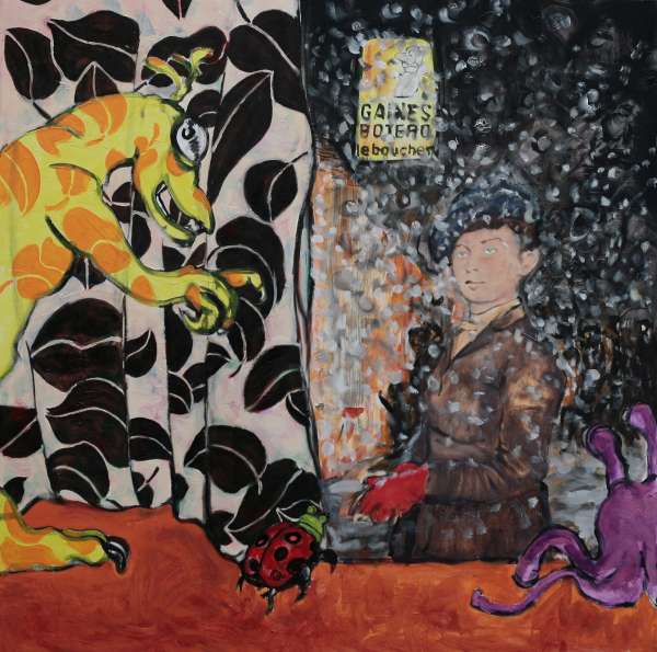 Vitrine - 100x100 - huile sur toile